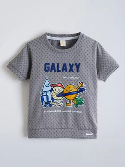 Hopscotch - Galaxy Print Cotton T-Shirt