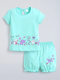 Hopscotch - Kitten Pure Cotton T-Shirt with Pyjamas
