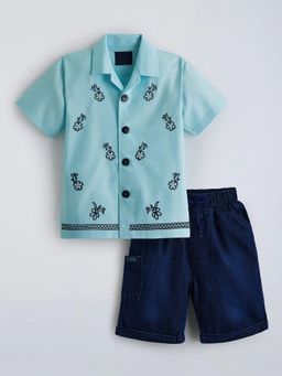 Hopscotch - Floral Embroidery Short Set