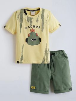 Hopscotch - Graphic Nachos Applique Short Set