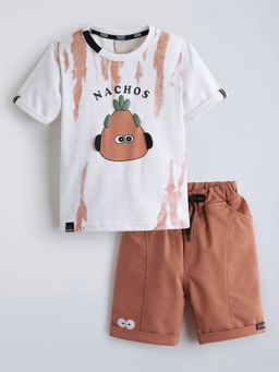 Hopscotch - Graphic Nachos Applique Short Set