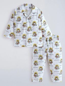 Hopscotch - Animal Cotton Shirt with Pyjamas