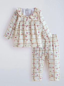 Hopscotch - Printed Animal Cotton Shirt with Pyjamas