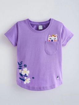 Hopscotch - Animal Embroidery Cotton T-Shirt