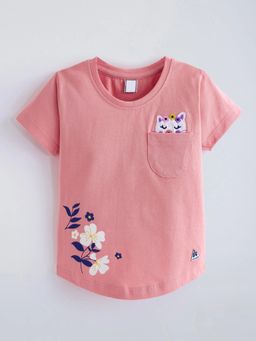 Hopscotch - Animal Embroidery Cotton T-Shirt