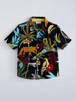 Hopscotch - Tropical Print Cotton Shirt
