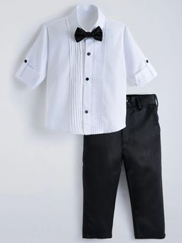 Hopscotch - Pintuck Roll Up Sleeves Formal Set