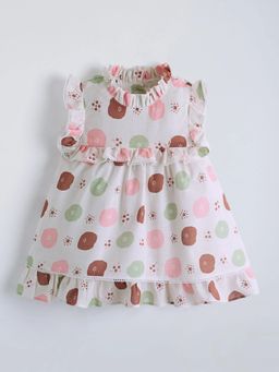 Hopscotch - Floral Ruffled Cotton Dress