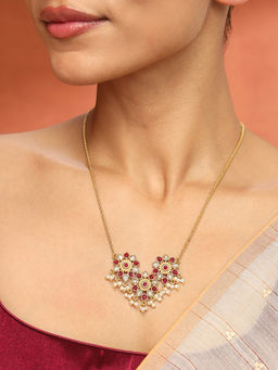Fabindia - Metal Multi-Color Pendant Necklace