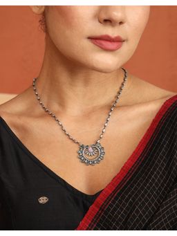 Fabindia - Metal Multi-Color Pendant Necklace