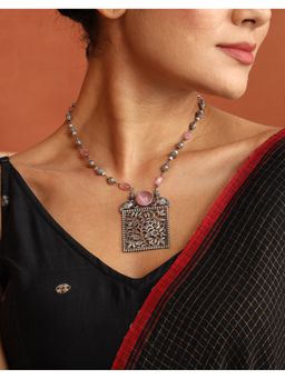 Fabindia - Metal Multi-Color Pendant Necklace