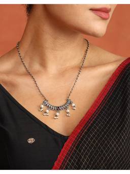 Fabindia - Metal White Pendant Necklace