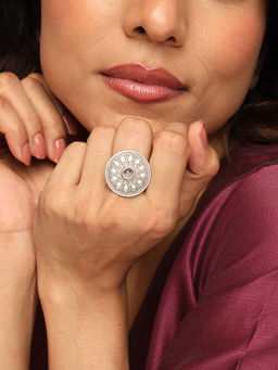 Fabindia - Metal Mauve Adjustable Ring