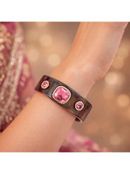 Blysk Jewels - Acrylic Pink Rhinestones Cuff
