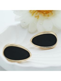 Blysk Jewels - Teardrop Black Stud Earrings For Women