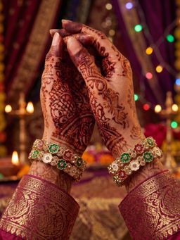 NUI - Gold Plated Ethnic Bangles (Pack of 4)