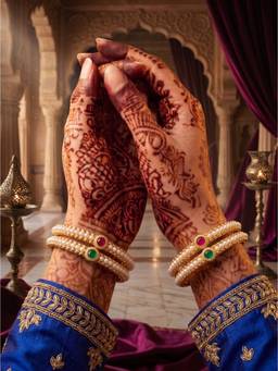 NUI - Gold Plated Ethnic Bangles (Pack of 4)