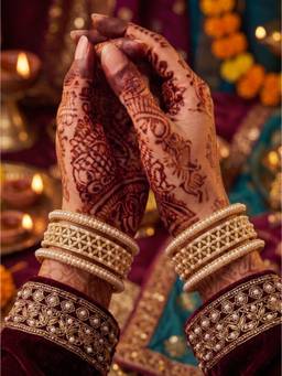 NUI - Gold Plated Ethnic Bangles (Pack of 6)