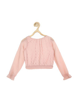 Peter England - Girls Pink Embellished Top