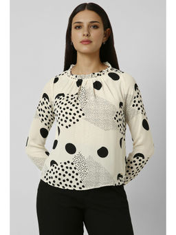 Van Heusen - Women Off White Printed Top