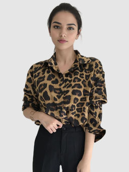 Outzidr - Leopard Print Vacay Shirt
