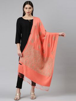 Pashmoda - Women Pink Aari Embroidered Shawl