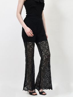 AAREIN - Black Lace Sheer Trouser