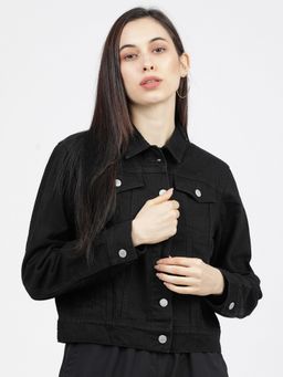 TOKYO TALKIES - Women Black Solid Jacket