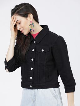 TOKYO TALKIES - Black Women Denim Jacket