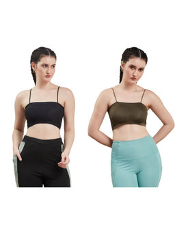 G Heist - Multi-Color Assorted Lightly Padded Sports Bra (Pack Of 2)