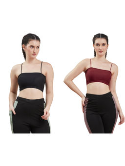 G Heist - Multi-Color Assorted Lightly Padded Sports Bra (Pack Of 2)