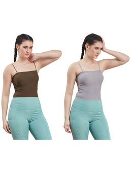 G Heist - Multi-Color Assorted Lightly Padded Sports Bra (Pack Of 2)