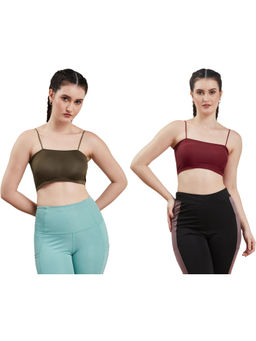 G Heist - Multi-Color Assorted Lightly Padded Sports Bra (Pack Of 2)