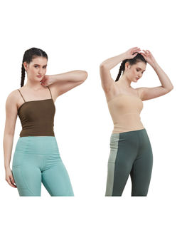 G Heist - Multi-Color Assorted Lightly Padded Sports Bra (Pack Of 2)