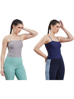 G Heist - Multi-Color Assorted Lightly Padded Sports Bra (Pack Of 2)
