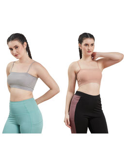 G Heist - Multi-Color Assorted Lightly Padded Sports Bra (Pack Of 2)