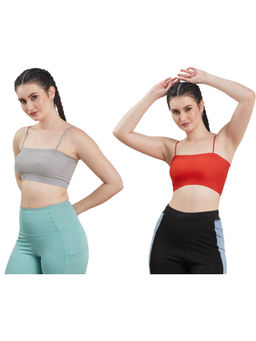 G Heist - Multi-Color Assorted Lightly Padded Sports Bra (Pack Of 2)