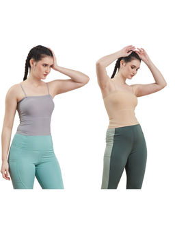G Heist - Multi-Color Assorted Lightly Padded Sports Bra (Pack Of 2)