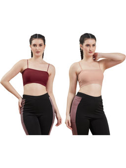 G Heist - Multi-Color Assorted Lightly Padded Sports Bra (Pack Of 2)