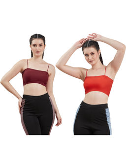 G Heist - Multi-Color Assorted Lightly Padded Sports Bra (Pack Of 2)