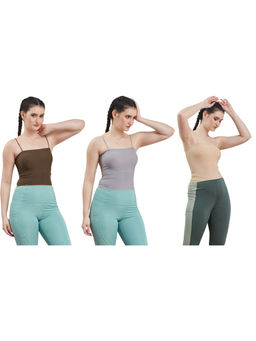 G Heist - Multi-Color Assorted Lightly Padded Sports Bra (Pack Of 3)