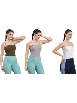 G Heist - Multi-Color Assorted Lightly Padded Sports Bra (Pack Of 3)