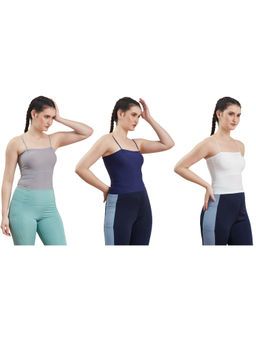 G Heist - Multi-Color Assorted Lightly Padded Sports Bra (Pack Of 3)