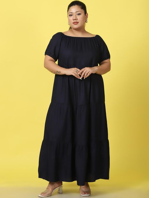 knee length dresses for ladies Sullivan A-line Cut-Out Polyester Floor Length Dress main image 1