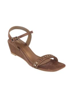 Catwalk - Women COURT Solids Wedges Heels - Brown