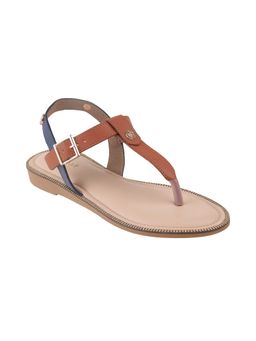 Catwalk - Women T-STRAP Solids Sandals - Tan