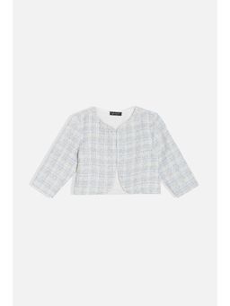 Allen Solly - Girls Grey Check Regular Fit Jacket