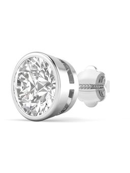 ORIONZ - Brilliant Bezel Men's Stud Earring - White