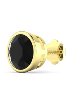 ORIONZ - Black Brilliant Bezel Men's Stud Earring - Yellow