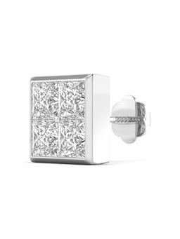 ORIONZ - 4 Square Matrix Stud Earring for Men - White